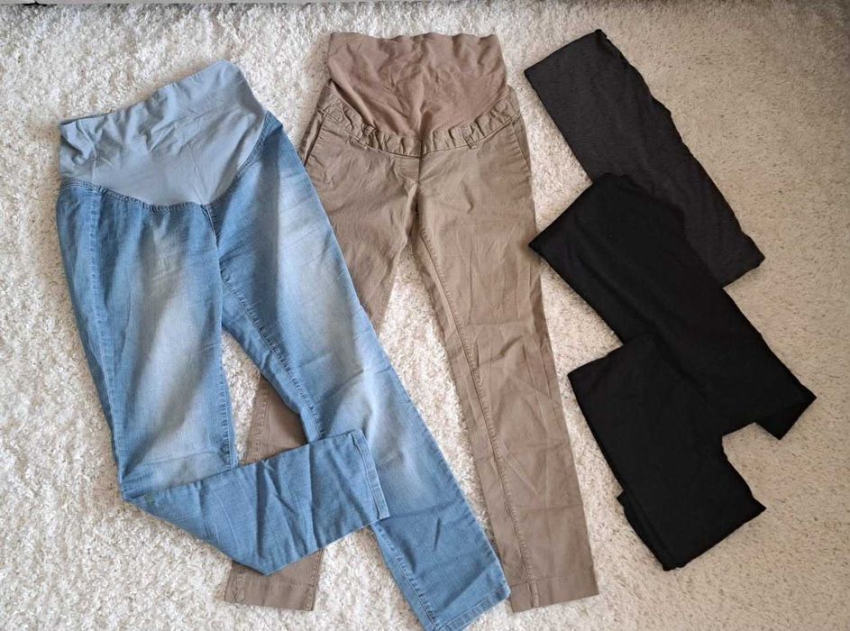 Spodnie ciążowe H&M 36 i 38 + getry 3 pary