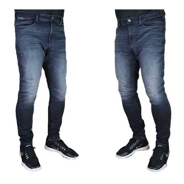 Męskie jeansy Tommy Jeans Simon -Skinny Plus DM0DM15618 czarne W40/L34