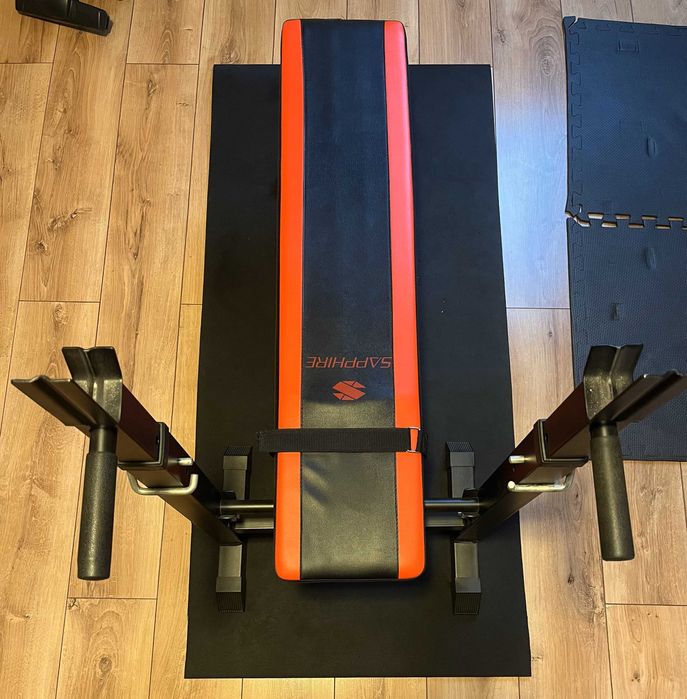 Domowa siłownia / ławeczka / obciążenia / gryf