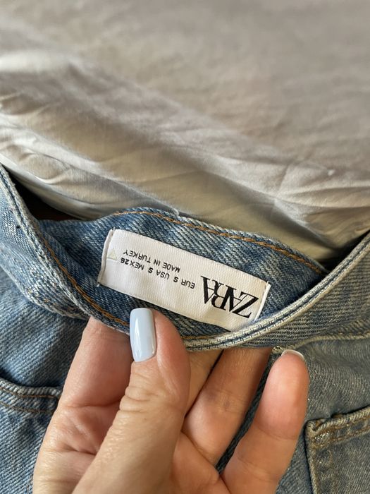 Джинсова блискуча спідниця Zara