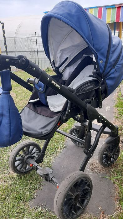 Коляска 2 в 1 синяя