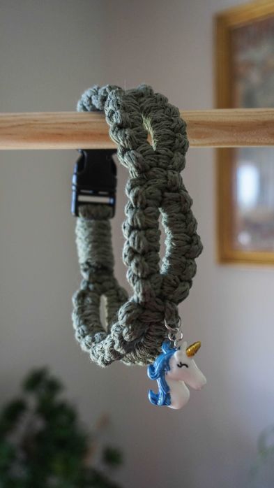 Coleiras em macrame para cães e gatos