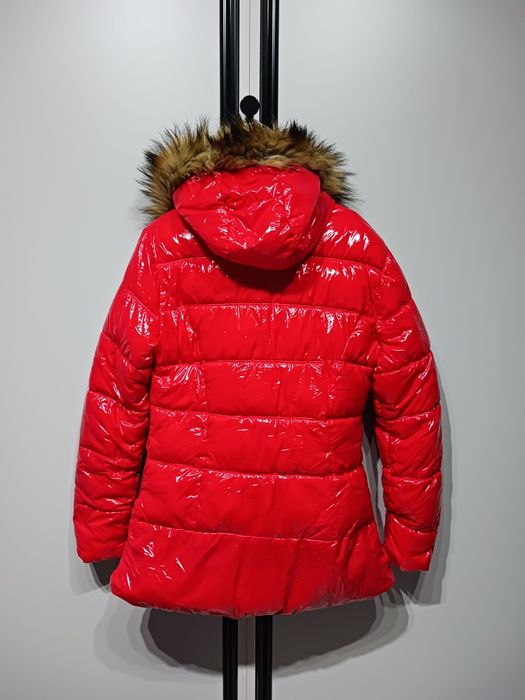 Czerwona lakierowana kurtka zimowa rozm. L