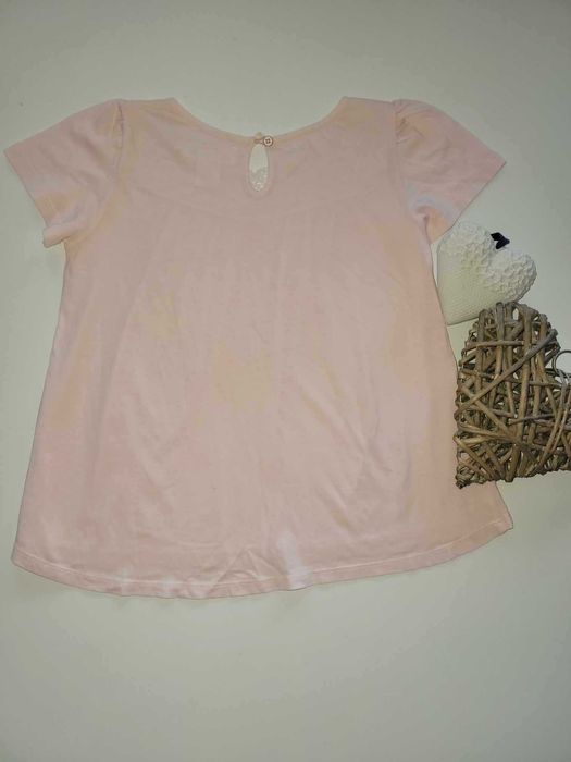 Delikatna Koszulka Dziecięca z Koronkowym Akcentem