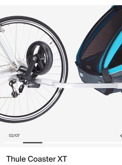 Przyczepka rowerowa wózek Coaster xt thule niebieska  nowa karton