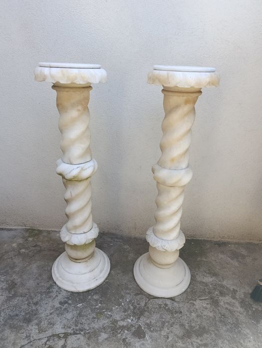 Conjunto colunas mármore