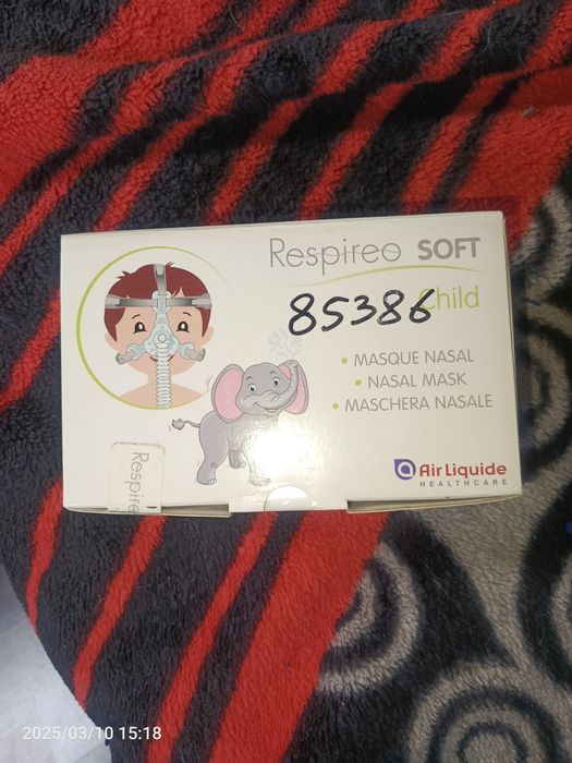 Maska soft child respireo cpap bipap respiratora  do wentylacji nieinw