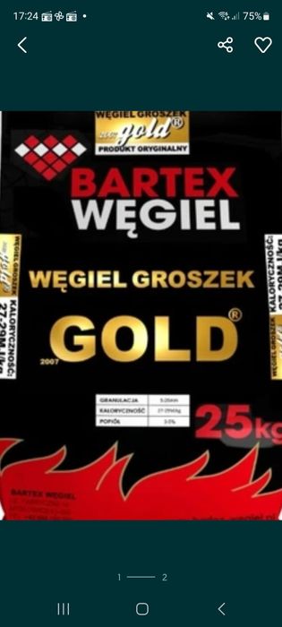 Groszek węgiel Bartex Gold