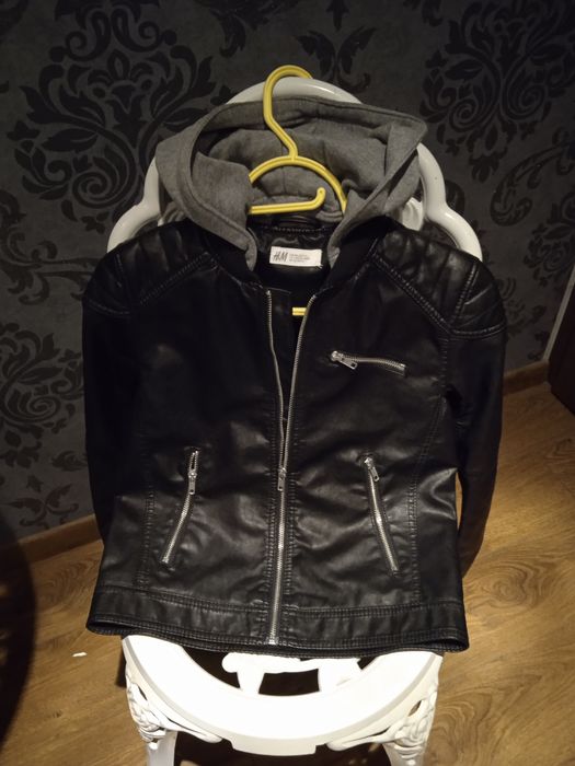 Kurtka ramoneska z kapturem H&M 152cm, 11-12lat