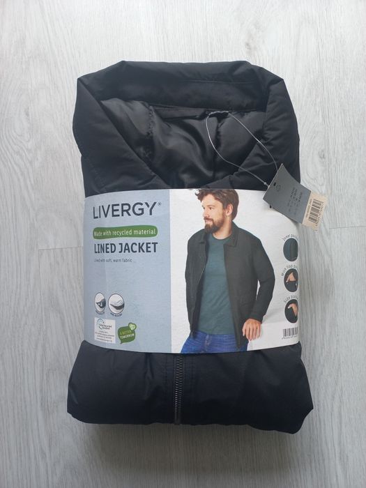Nowa LIVERGY lekka czarna kurtka męska