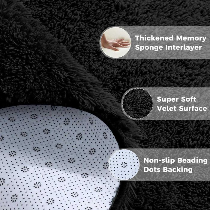 XSIVOD dywan do salonu 160x230 czarny