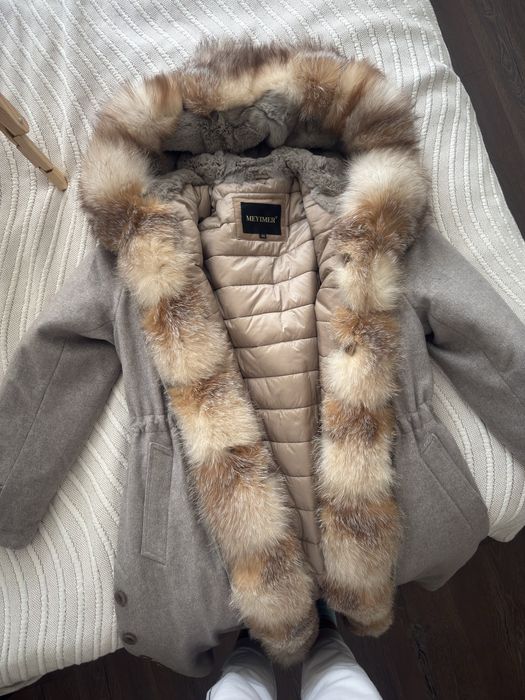 Зимове пальто/парка, натуральне хутро