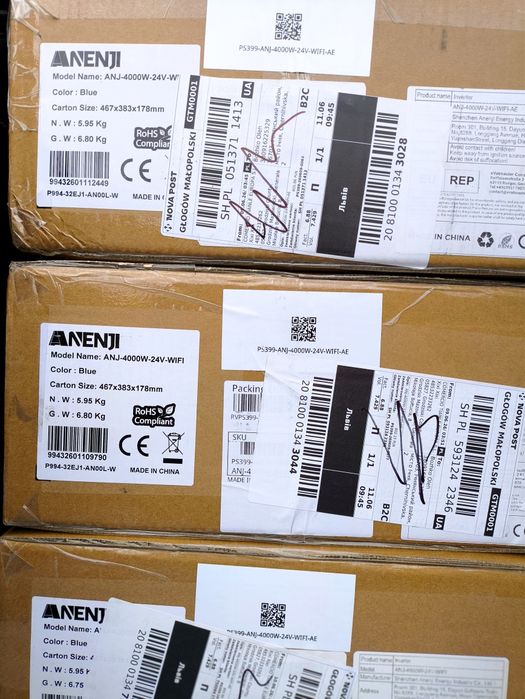 Гібридний інвертор Anenji ANJ-4000W-24V-WIFI