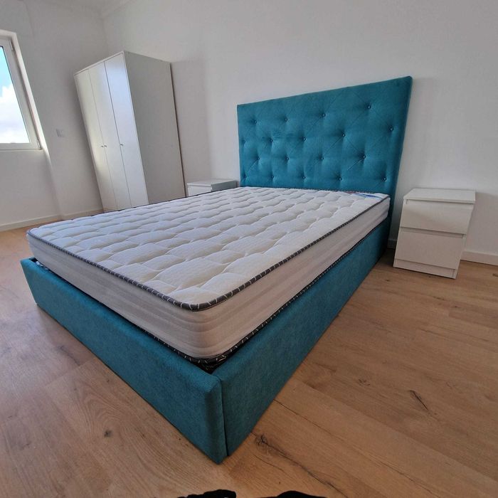 Camas de Casal Estofadas de Luxo 199€ Disp. em Várias Cores! 190x140m!