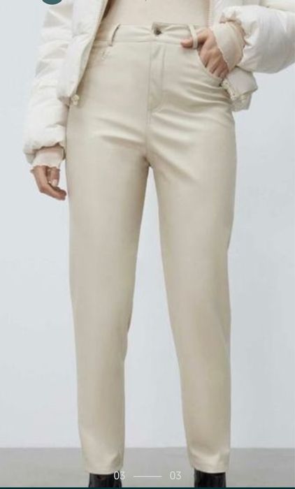 Брюки з екошкіри Зара