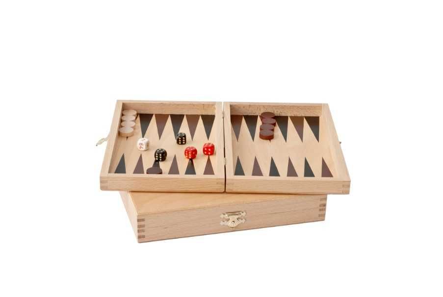Tryktrak backgammon nardy 19 cm gra planszowa