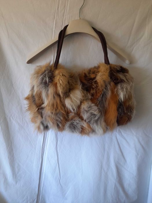 Mala de Mão Vintage em Pêlo de Raposa