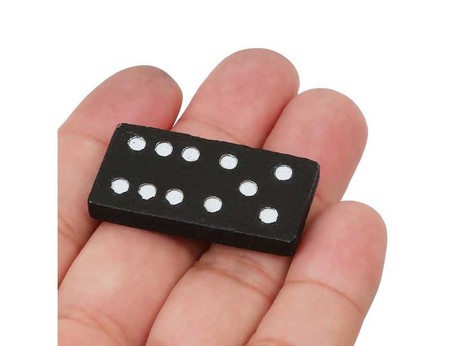 Klasyczne domino drewniane 28 elementów gra towarzyska