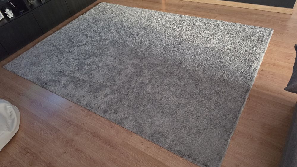 Tapete 2m x 3m cinzento pelo curto