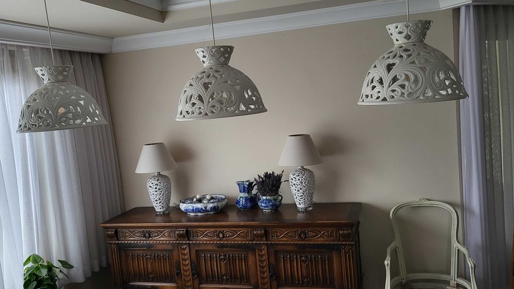 Lampy ceramiczne komplet