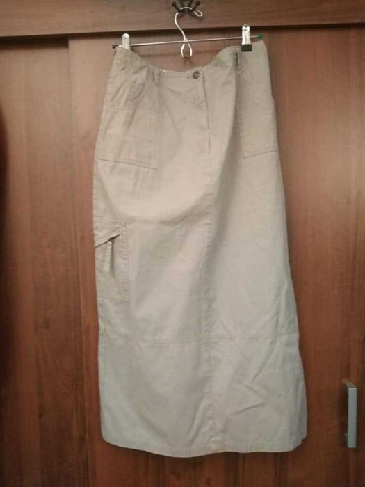 Spódnica r. 44 16 khaki zielona kieszenie