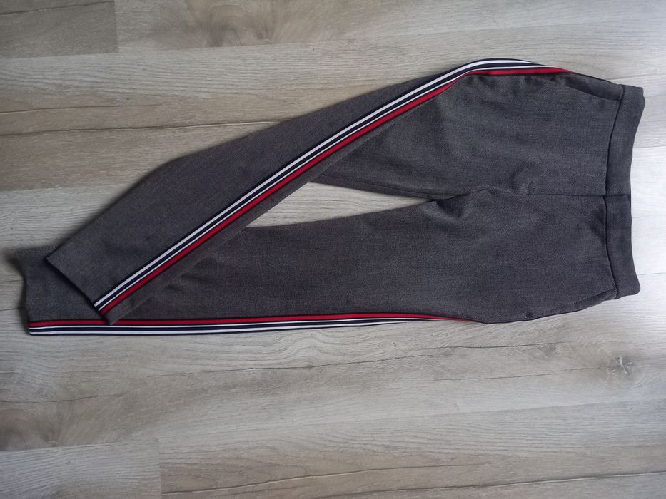 Przepiękne spodnie rurkii Zara Basic roz XS 34 lampasy szare
