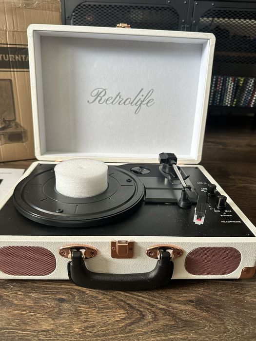 Adapter gramofon walizkowy nowy  retro