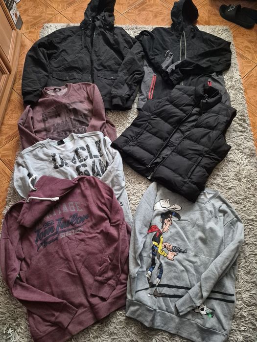 Paczka ubran męskich L/XL kurtka kamizelka bluza koszulka