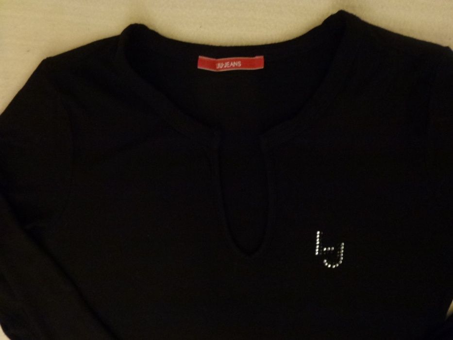 LIU JEANS podkoszulek T-Shirt M/L czarny długi rękaw