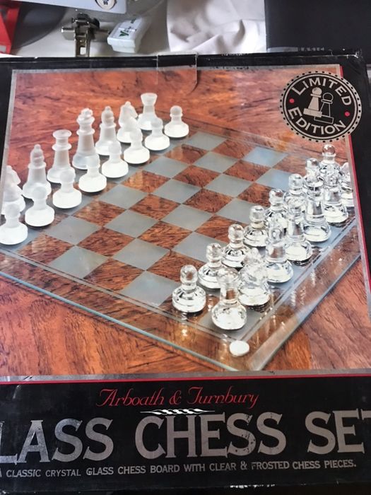 Vintage. Xadrez em vidro