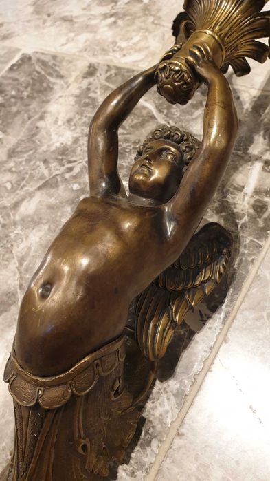 Gerydon świecznik mosiądz