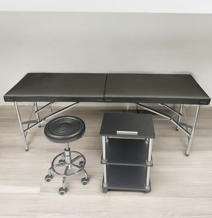 Комплект ВИГІДНО‼️Кушетка косметологічна №54еко-шкіра+етажерка+стілець