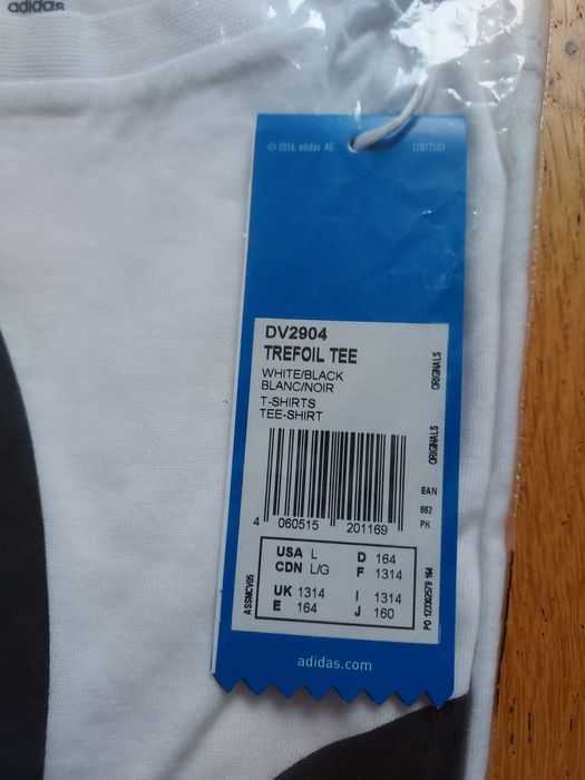 Bluzka z krótkim rękawem tshirt adidas originals biała L 164
