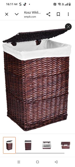 Kosz wiklinowy na pranie