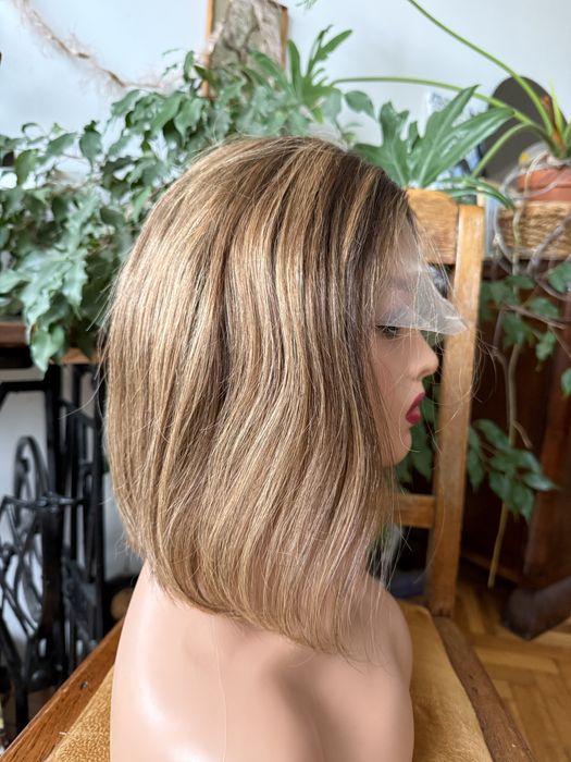 Peruka bob balejaz pasemka wlosy naturalne ludzkie