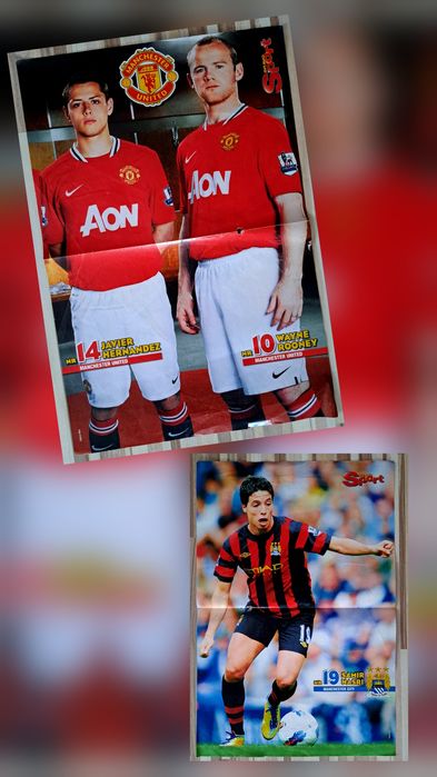 Plakat Bravo Sport Manchester United- Hernandez- Rooney/M City- Nasri