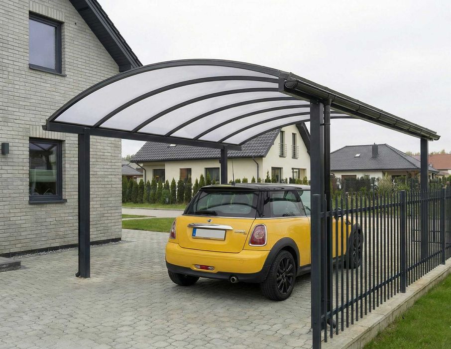 Carport Stalowa wiata na samochód 3mx5.25m wiata samochodowa LED opcja