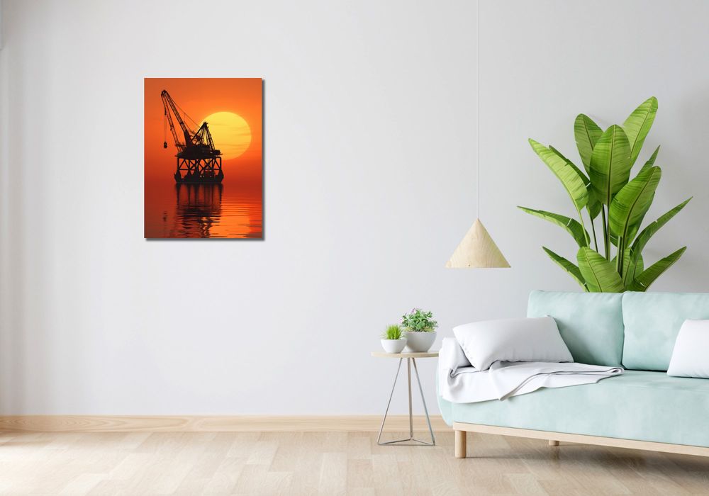 Obraz 50x70cm Sylwetka Przemysłu