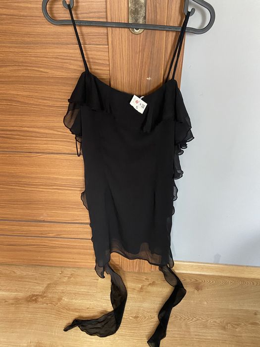 Czarna sukienka z falbankami Cropp S Viral Coquette hit lato nowa