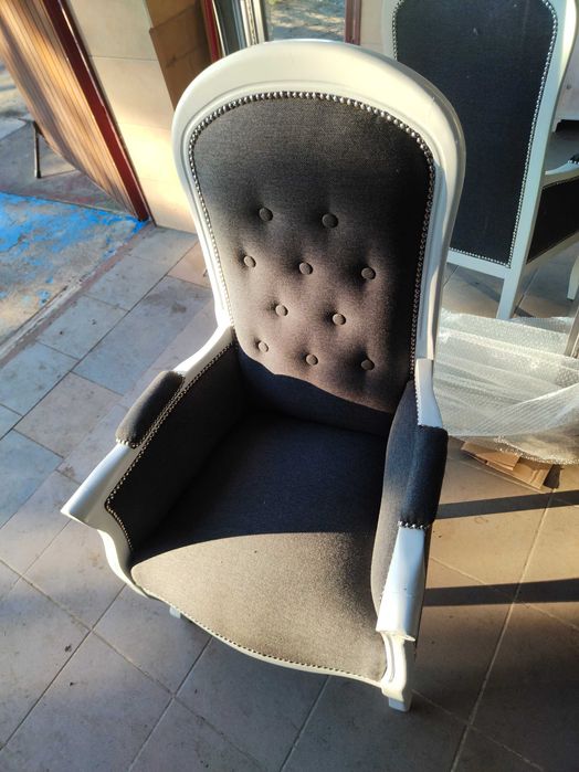 Fotel Ludwik tron antyk