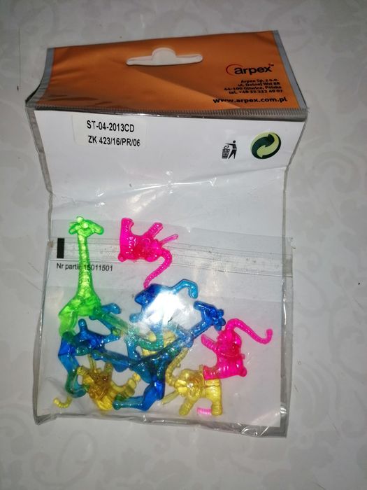 Zwierzątka na szklanki ozdoby nowe