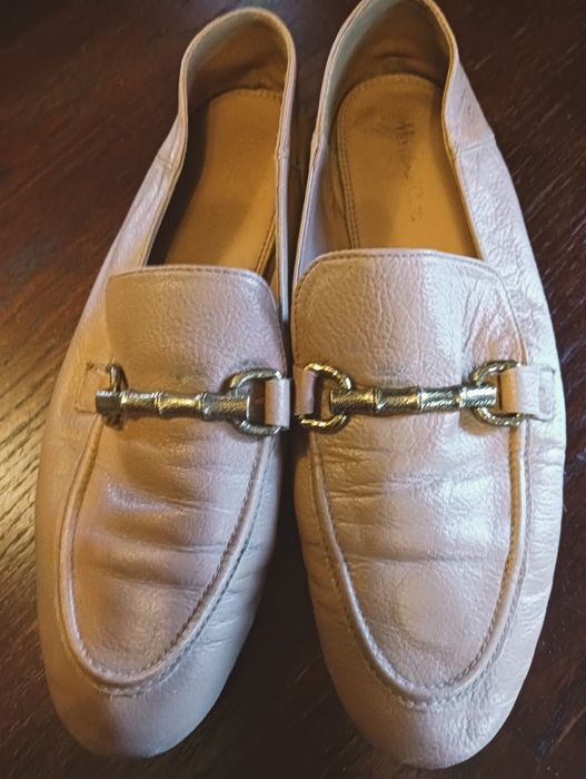 Mokasyny skórzane Massimo Dutti roz 38  24/5 cm