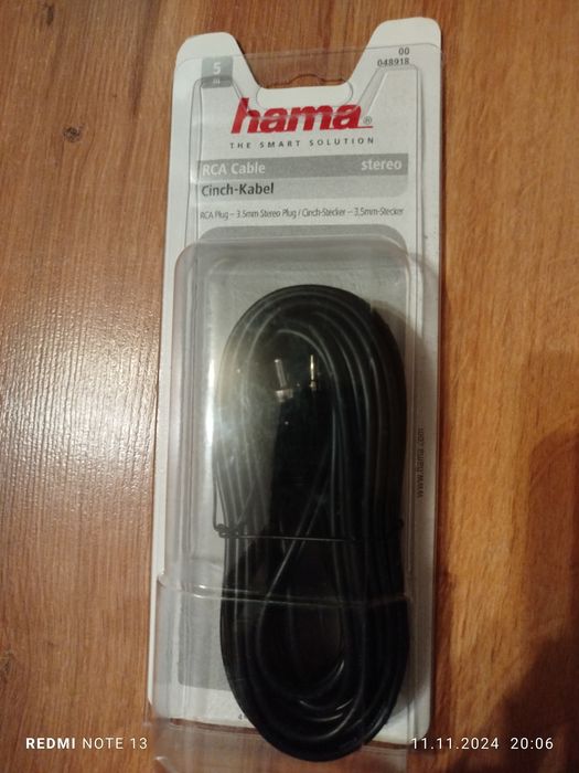 Kabel 2xCinch-jack 3,5mm stereo