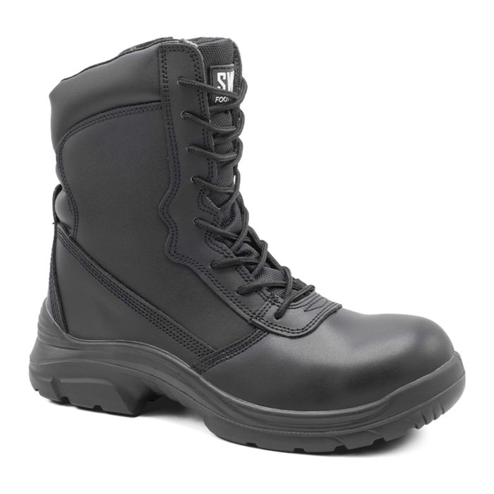 54.95€ Bota Tática Lion S3. Em couro preto, Leve e Confortável.