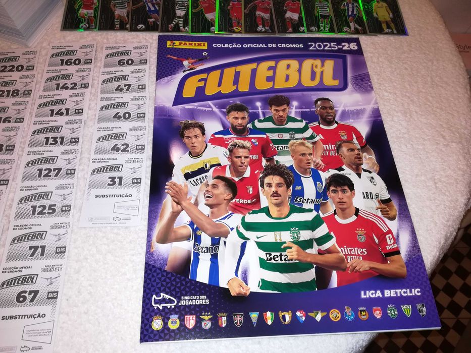 liga betclic 2025/26 (486 cromos + 29 bis + 11 premium) coleção completa