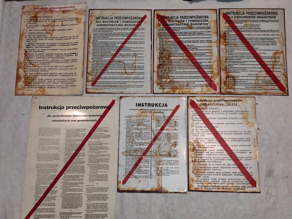 Tablice Metalowe BHP - Szanuj Oczy i inne...25 TABLIC !