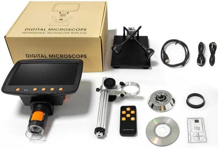 Мікроскоп цифровий з монітором HD 7" / кратність 1000X /