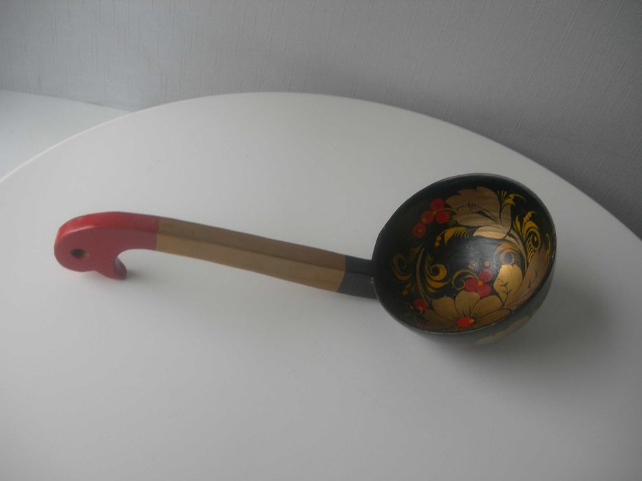 Ковш, дерево, ручная роспись