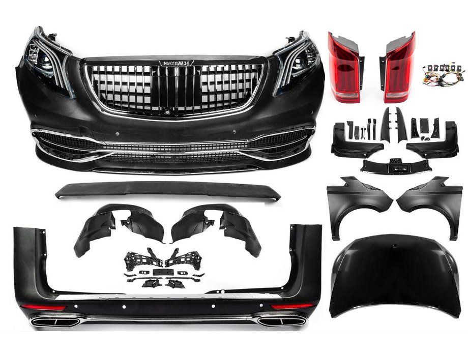 Комплект переробки (рестайлінгу) Vito 639 в V-Class Maybach. Морда+Зад