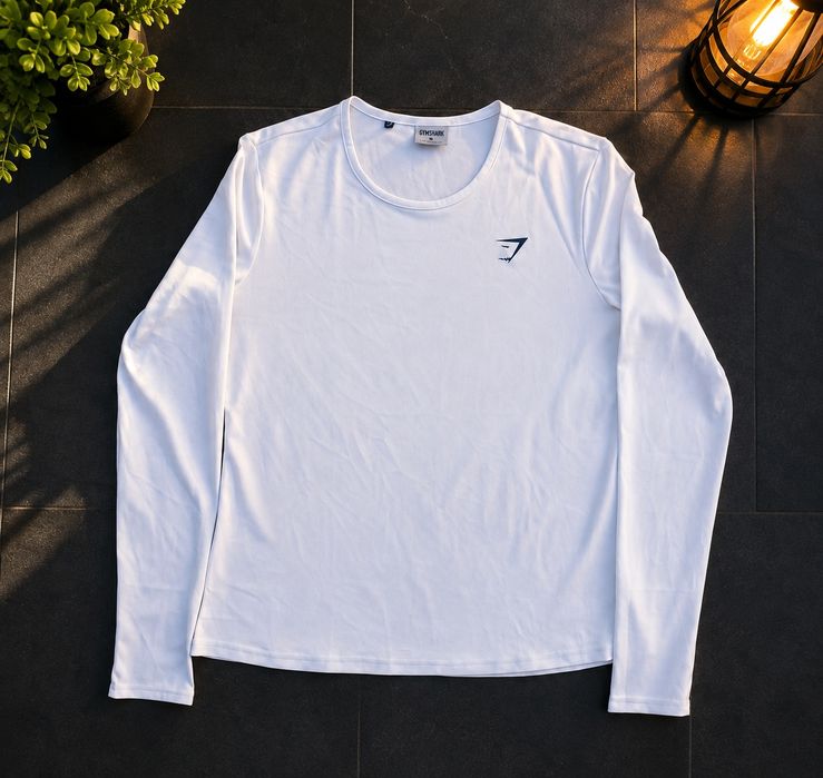 Koszulka gymshark longsleeve biały M
